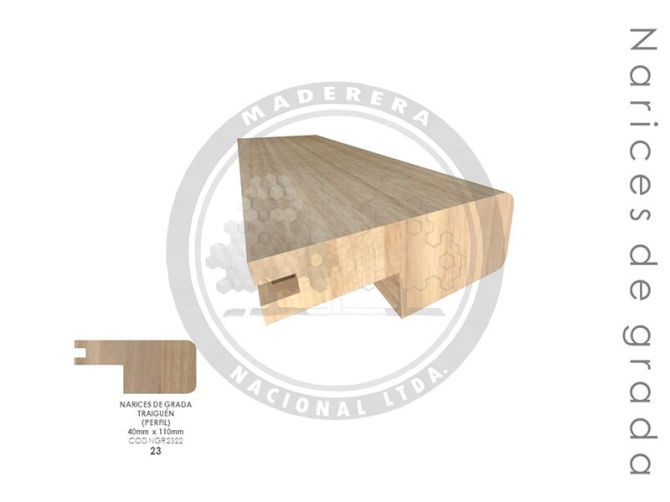 Nariz de Grada Traiguén (perfil) 40mm x 110mm