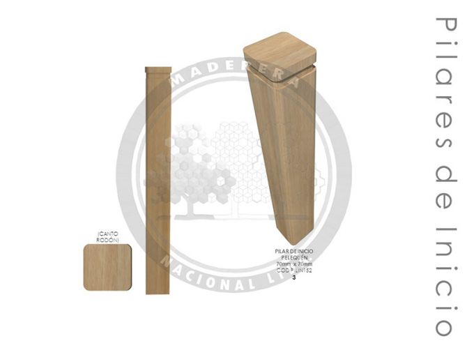 Pilar de Inicio Pelequén 70mm x 70mm