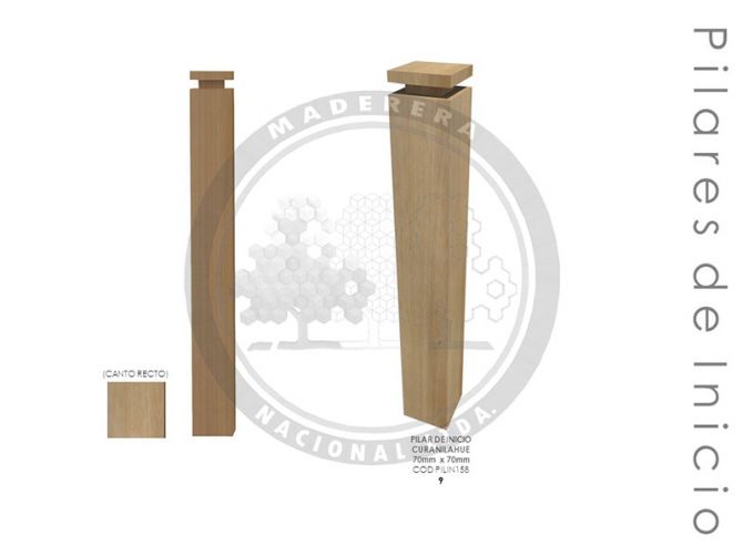 Pilar de Inicio Curanilahue 70mm x 70mm