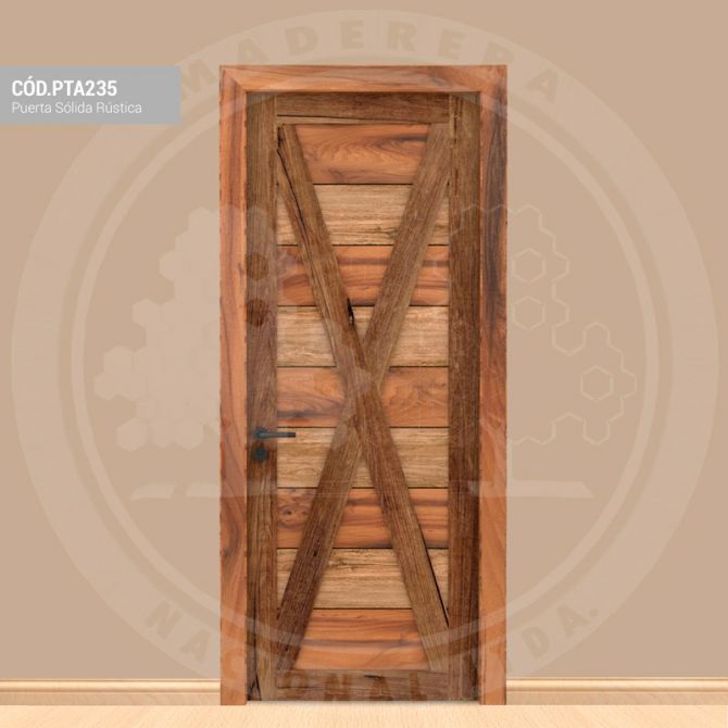 Puerta Sólida Rústica PTA235