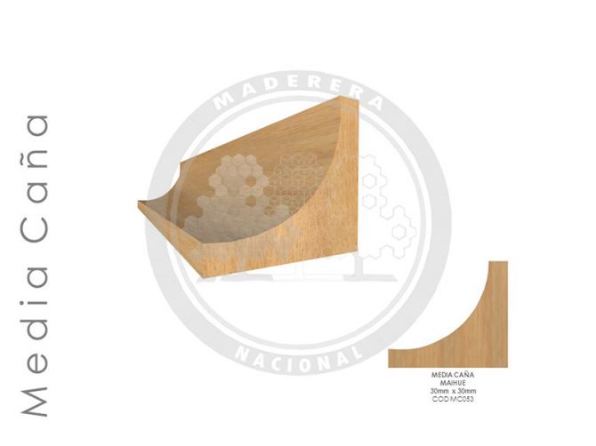 Media Caña Maihue 30mm x 30mm