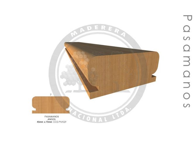 Pasamanos Angol 45mm x 70mm