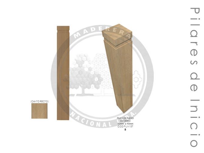 Pilar de Inicio Osorno 90mm x 90mm