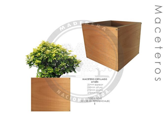 Macetero Cepillado Limpio Aysén