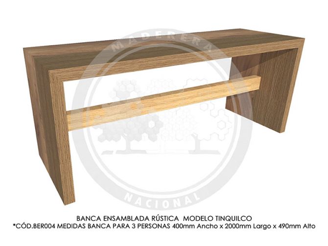 Banca Ensamblada Rústica Tinquilco BER004