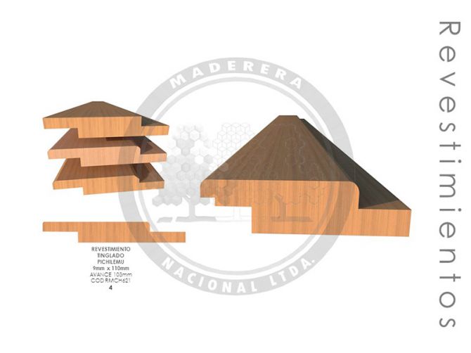 Revestimiento Tinglado Pichilemu 9mm x 110mm