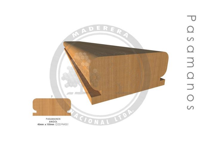 Pasamanos Angol 45mm x 100mm