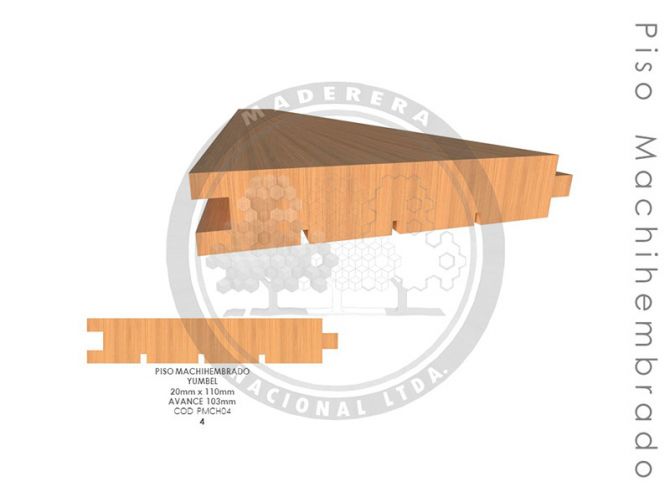 Piso Machihembrado Yumbel 20mm x 110mm