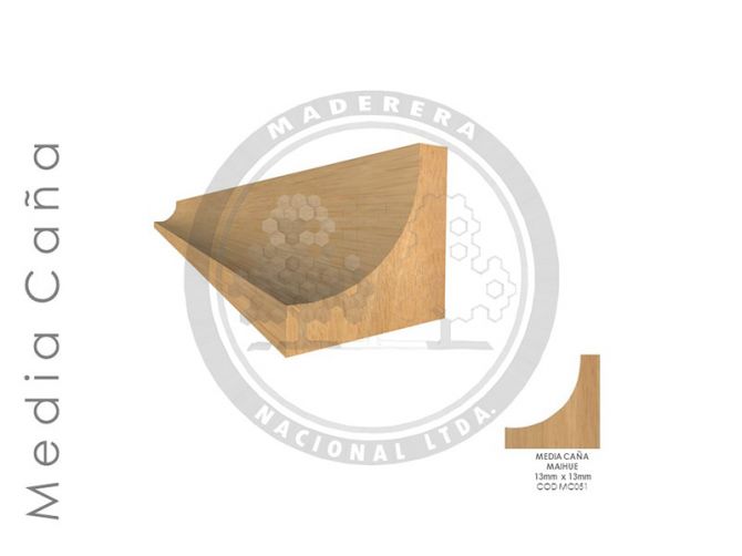 Media Caña Maihue 13mm x 13mm