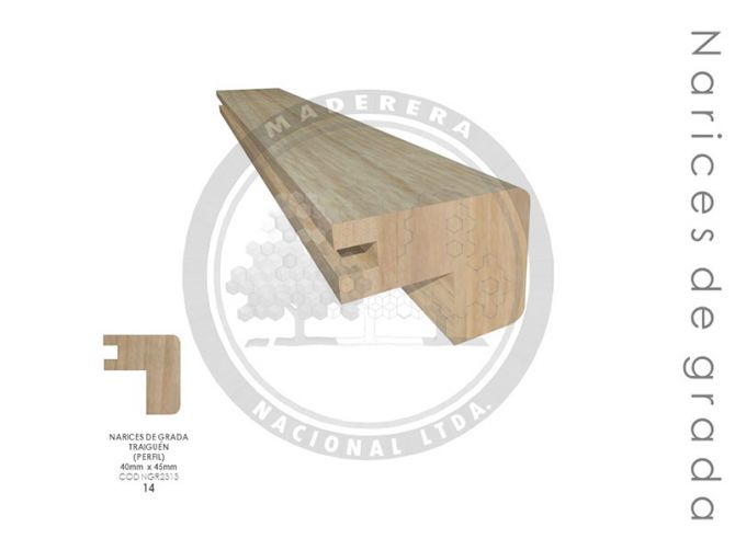 Nariz de Grada Traiguén (perfil) 40mm x 45mm