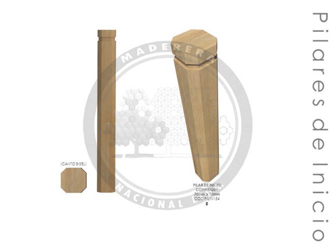 Pilar de Inicio Coyhaique 70mm x 70mm