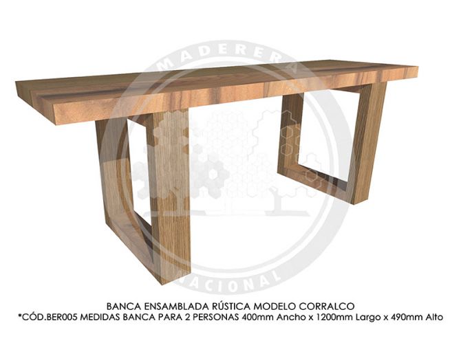 Banca Ensamblada Rústica Corralco BER005