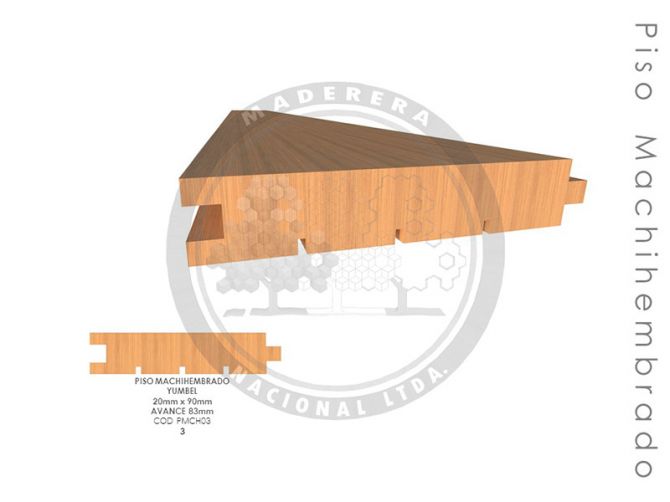 Piso Machihembrado Yumbel 20mm x 90mm