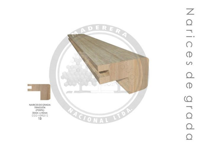Nariz de Grada Traiguén (perfil) 30mm x 45mm