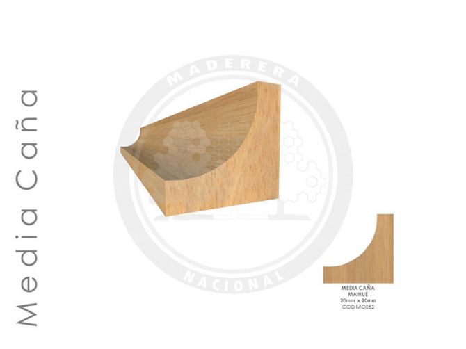 Media Caña Maihue 20mm x 20mm