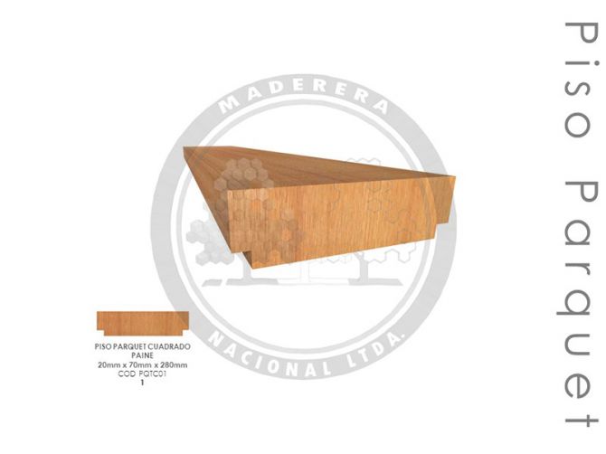 Piso Parquet Paine 20mm x 70mm x 280mm