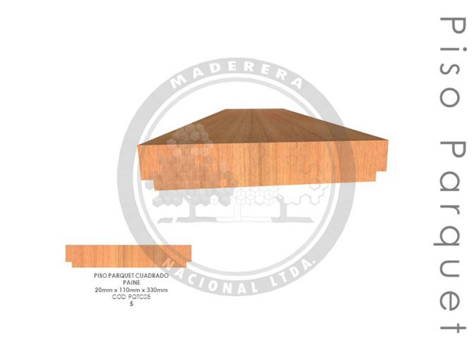 Piso Parquet Paine 20mm x 110mm x 330mm